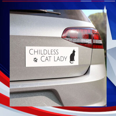 Childless Cat Lady For Kamala 2024 Car Magnets