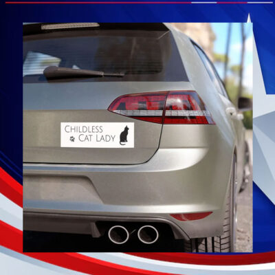 Childless Cat Lady For Kamala 2024 Car Magnets
