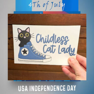 Childless Cat Lady For Kamala Harris 2024 Car Magnet