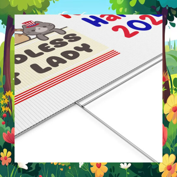 Childless Cat Lady For Kamala Harris 2024 Obviously Yard Sign