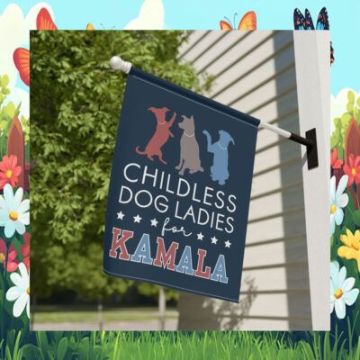 Childless Dog Ladies For Kamala 2024 Flags