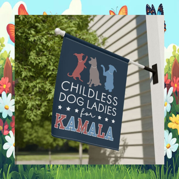 Childless Dog Ladies For Kamala 2024 Flags