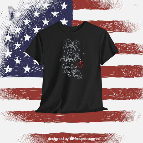 Childless Dog Ladies For Kamala 2024 Shirt