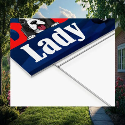 Childless Dog Lady For Kamala Harris 2024 Yard Sign