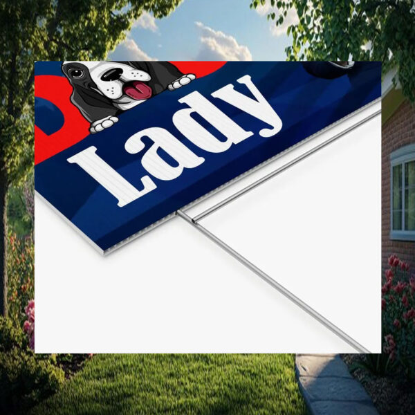 Childless Dog Lady For Kamala Harris 2024 Yard Sign