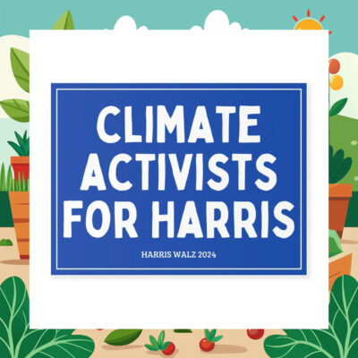 Climate Activists For Harris Yard Signs