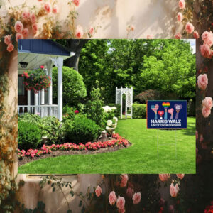 Colorful Harris Walz Unity Over Division Yard Sign