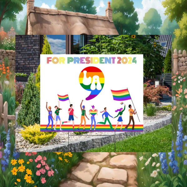 Comma La Harris For President 2024 Yard Signs