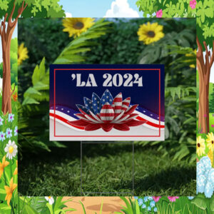 Comma La Harris Lotus 2024 Yard Sign