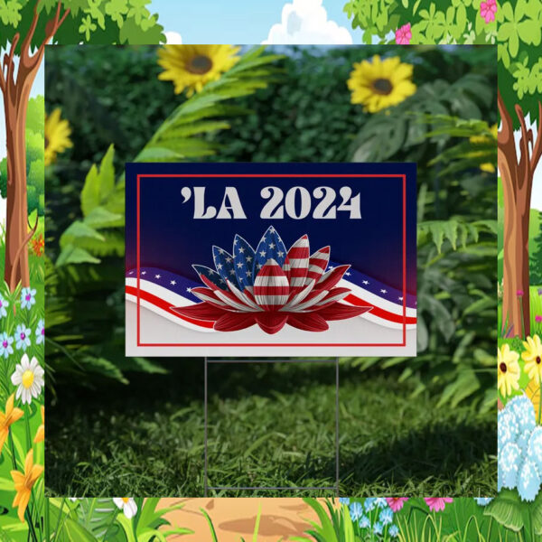 Comma La Harris Lotus 2024 Yard Sign