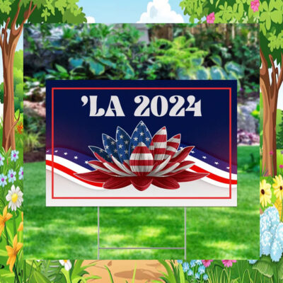Comma La Harris Lotus 2024 Yard Sign