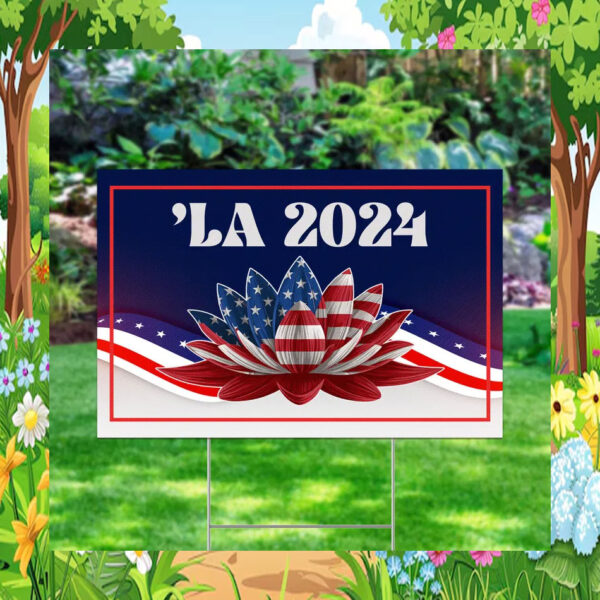 Comma La Harris Lotus 2024 Yard Sign