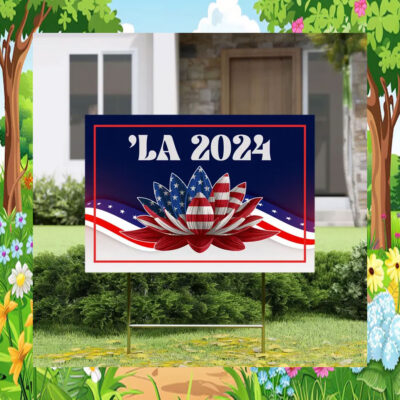 Comma La Harris Lotus 2024 Yard Sign