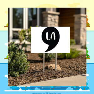 Comma La Kamala 24 Election Plastic Yard Sign
