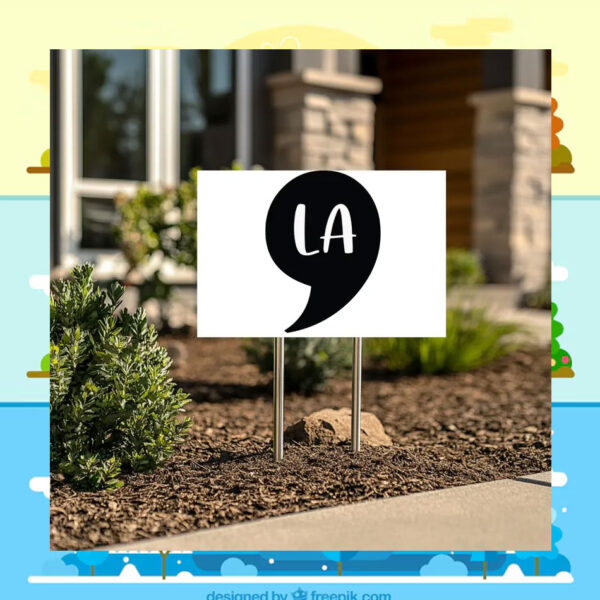 Comma La Kamala 24 Election Plastic Yard Sign