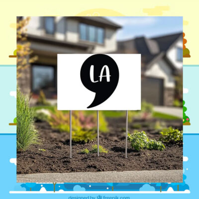 Comma La Kamala 24 Election Plastic Yard Sign