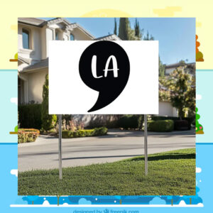 Comma La Kamala 24 Election Plastic Yard Sign