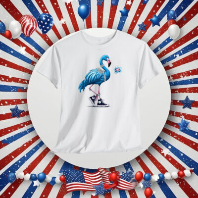 Comma La Kamala Blue Flamingo T-Shirt