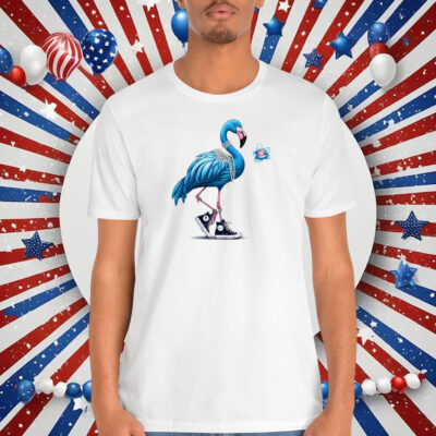 Comma La Kamala Blue Flamingo T-Shirt