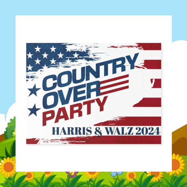 Country Over Party Harris & Walz 24 Election Yard Signs