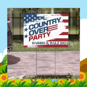 Country Over Party Harris & Walz 24 Election Yard Signs