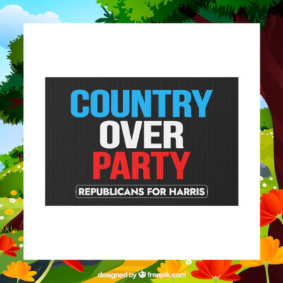 Country Over Party Republicans For Harris Yard Signs