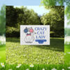 Crazy Cat Lady For Harris Walz 2024 Yard Sign