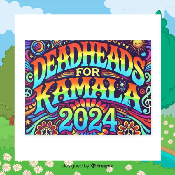 Deadheads For Kamala 2024 Political Yard Sign