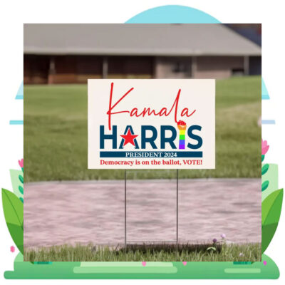 Democracy Is On The Ballot, Vote Kamala Harris President 2024 Yard Sign