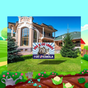 Dog & Cat Ladies For Kamala Yard Sign