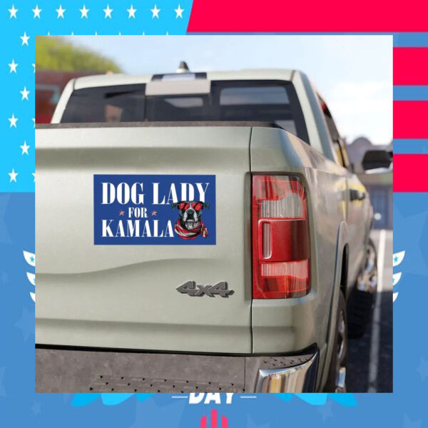Dog Lady For Kamala Harris Car Magnets