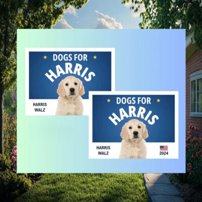 Dogs For Harris 2024 Yard Sign