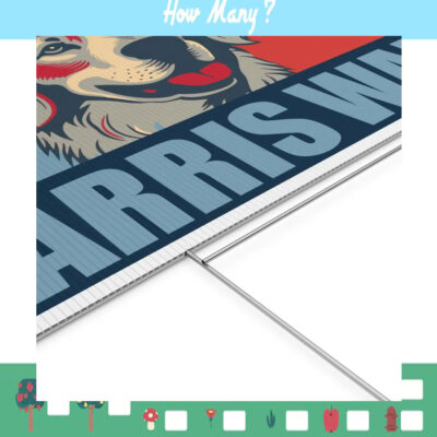 Dogs For Harris Walz Plastic Yard Sign