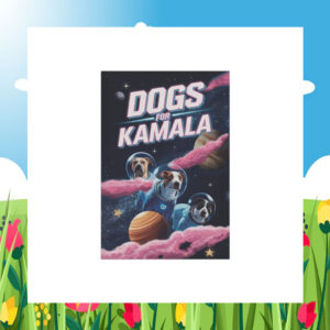 Dogs For Kamala 24 Election Flag