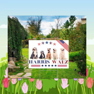 Dogs Harris Walz 2024 President Yard Sign