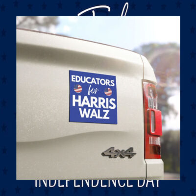 Educators For Harris Walz Car Magnets