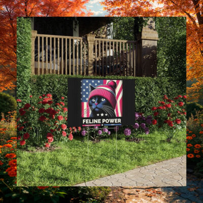 Feline Power Kamala Harris 2024 Yard Sign