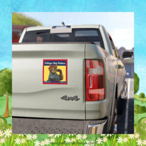 Felines Not Felons Harris 2024 Vote Blue Car Magnets