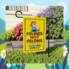 Felines Not Felons Harris 2024 Vote Blue Garden Flag