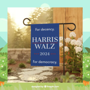 For Decency Harris Walz 2024 For Democracy Flag