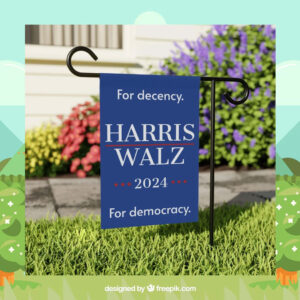 For Decency Harris Walz 2024 For Democracy Flag