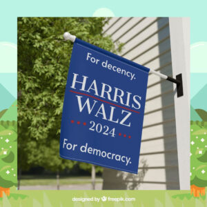 For Decency Harris Walz 2024 For Democracy Flag