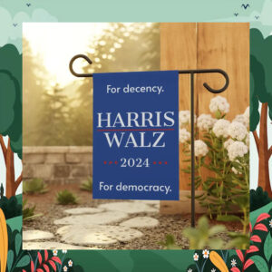 For Decency. Harris Walz 2024 For Democracy Flags
