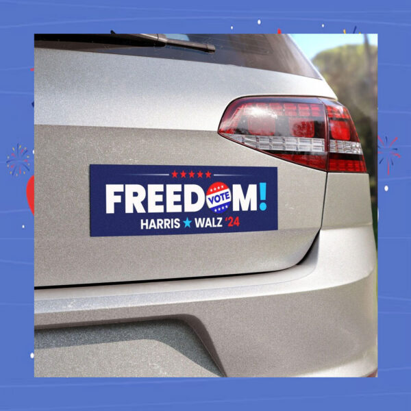 Freedom Vote Harris Walz 24 President Car Magnet