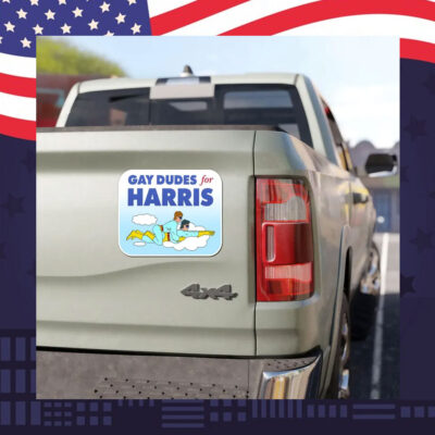 Gay Dudes For Harris Car Magnet