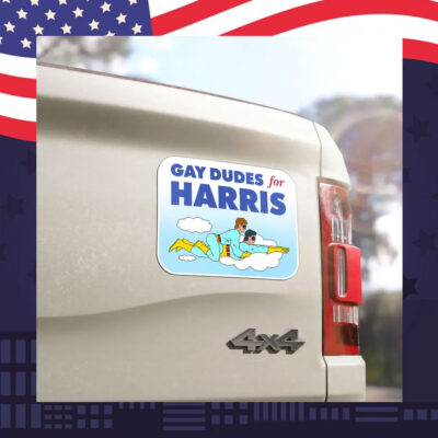 Gay Dudes For Harris Car Magnet