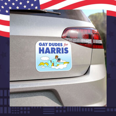 Gay Dudes For Harris Car Magnet