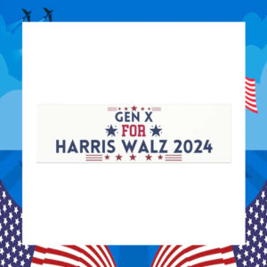 Gen X For Harris Walz 2024 Car Magnet