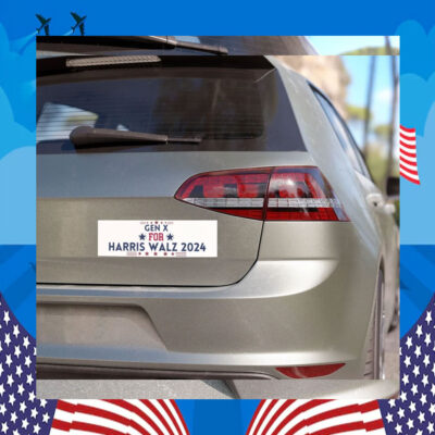 Gen X For Harris Walz 2024 Car Magnet