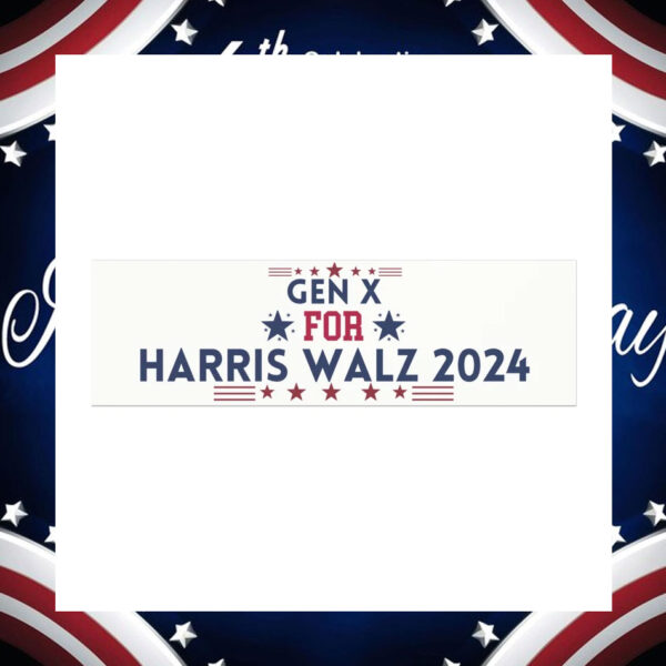 Gen X For Harris Walz 2024 Car Magnets
